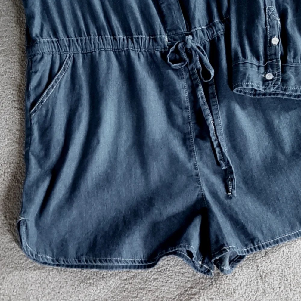 Denim Romper - Picture 7 of 8